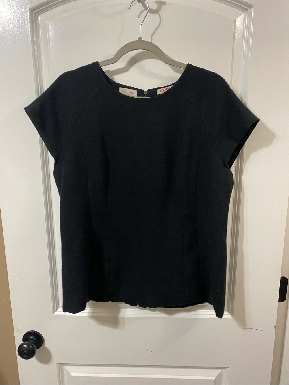 The Limited Black Cap-Sleeve Blouse